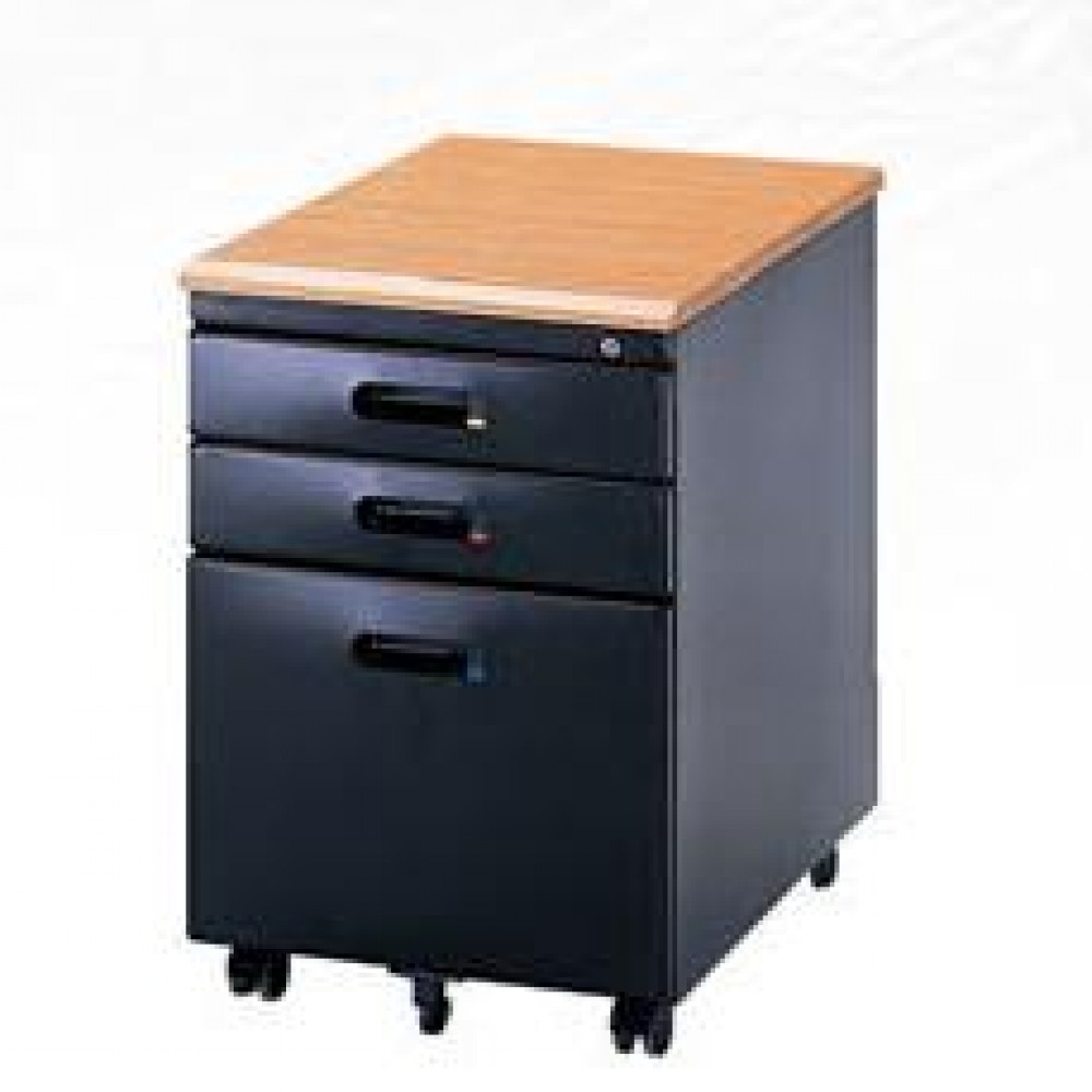 黑色木紋矮活動櫃(0.5 mm) CC35-3B