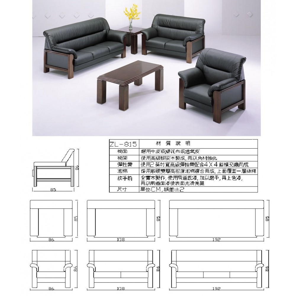 高級沙發組 ZL-815