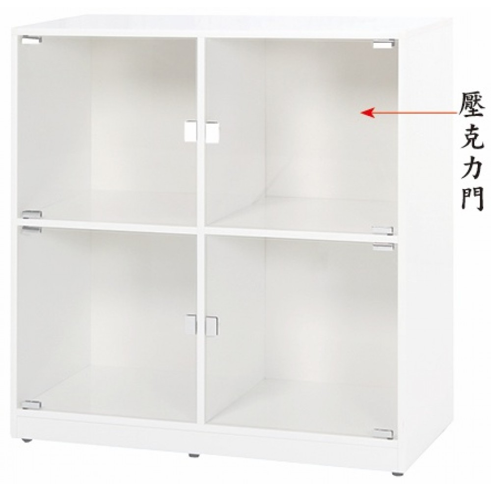 環保4格4門塑鋼置物櫃/ 書櫃  CT-835-3