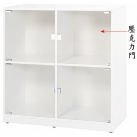 環保4格4門塑鋼置物櫃/ 書櫃  CT-835-3