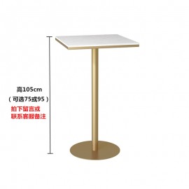 大理石吧臺桌家用陽臺高腳桌方形現代簡約輕奢小型奶茶店桌椅組合